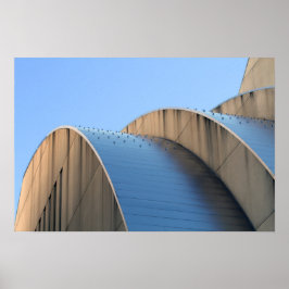 Póster Curvas Azuis do Kauffman Center, Kansas City