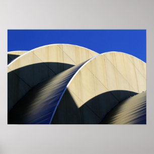 Póster Curvas do Kauffman Center e Sombras