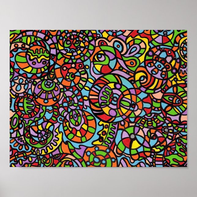 Poster Curvas e esferas (Frente)