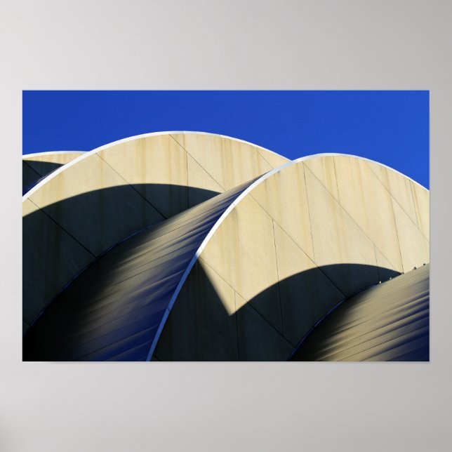 Póster Curvas e Sombras do Kauffman Center (Frente)