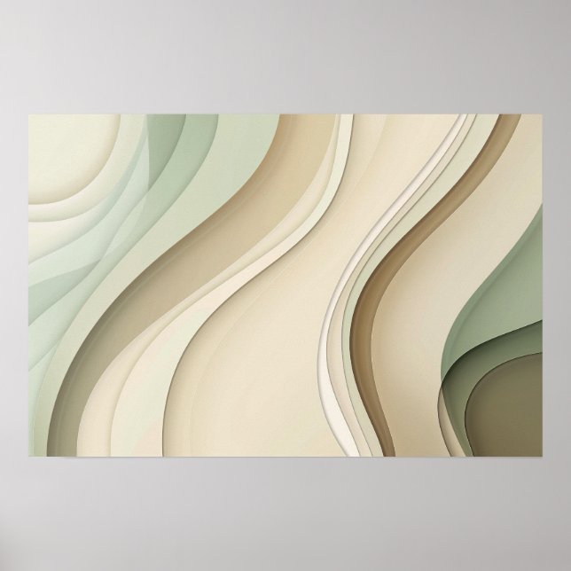 Poster Curvas em neutros com espaço de cópia (Frente)