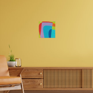 Poster Curvas Geométricas Abstratas Modernas e Ousadas em