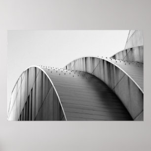 Póster Curvas preto e branco Center Kansas City de