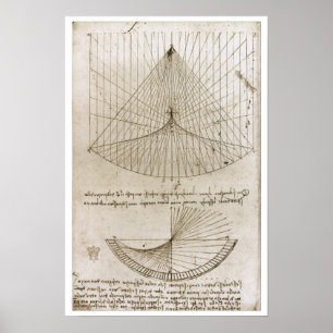 Póster Curvaturas constantes & parabólicas, Leonardo da