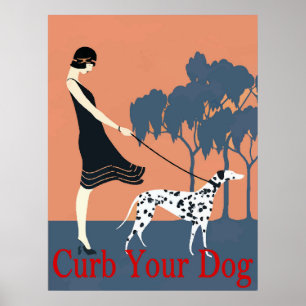 Poster Curve o seu sinal de cão.