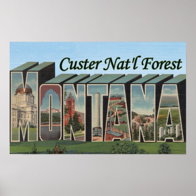 Poster Custer Nat'l Forest, Montana (Frente)