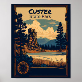 Poster Custer State Park Vintage