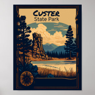 Poster Custer State Park Vintage