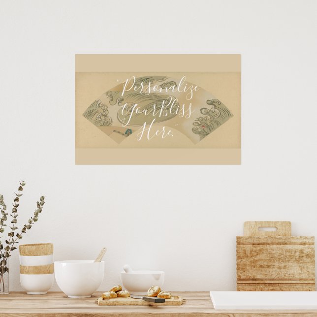 Poster CUSTOM Abstract Rinpa Wave Pattern Art  (Cozinha)
