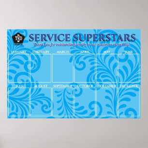 Poster Custom color pretty photo employee of the month