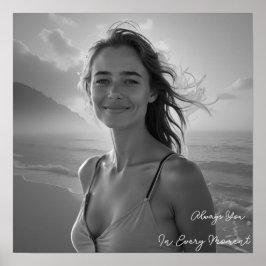 Poster Custom Her Portrait – Simple Photo Gift for Her