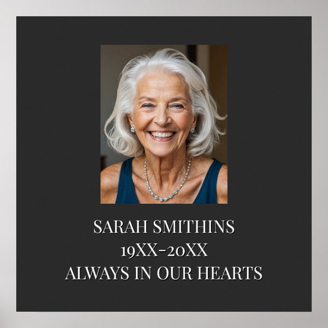 Poster custom Memorial funeral memory (Frente)