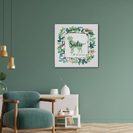 Póster Custom Mint Labrador Retriever Silhouette Poster