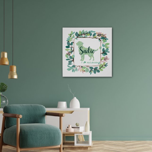 Póster Custom Mint Labrador Retriever Silhouette Poster (Criador carregado)