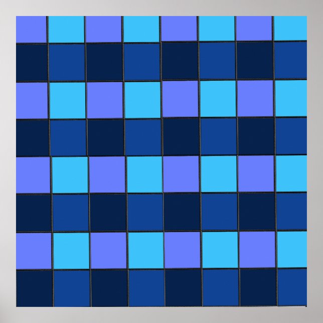 Poster Custom  Mosaic Tile & Pixel Grid Pattern (Frente)