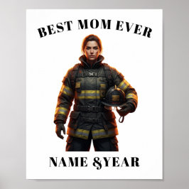 Poster Custom Photo Firefighting Gear Art