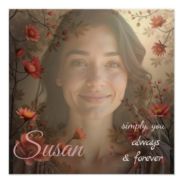 Póster Custom Portrait for Her – Personalized Photo Gift (Frente)