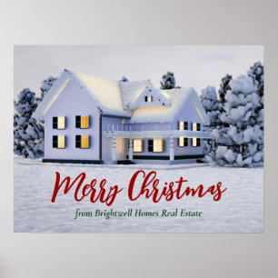 Poster Custom Real Estate Company Christmas Holiday Party