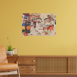 Poster CUSTOM Vintage Japanese Horse Folk Toys Print 