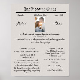 Poster Custom Wedding Program Chart