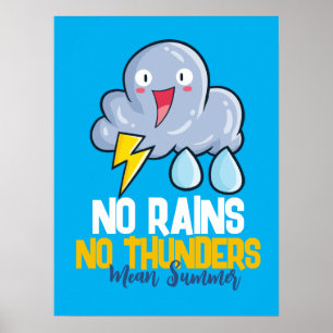 Poster Customizable No Rains No Thunder