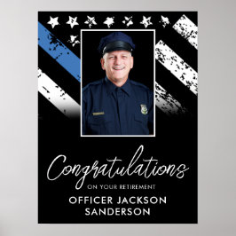 Poster Customizable Police Retirement Photo Party Welcome