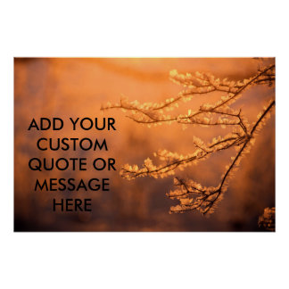 Póster Customizable Quote Frost Flakes Morning Sunrise