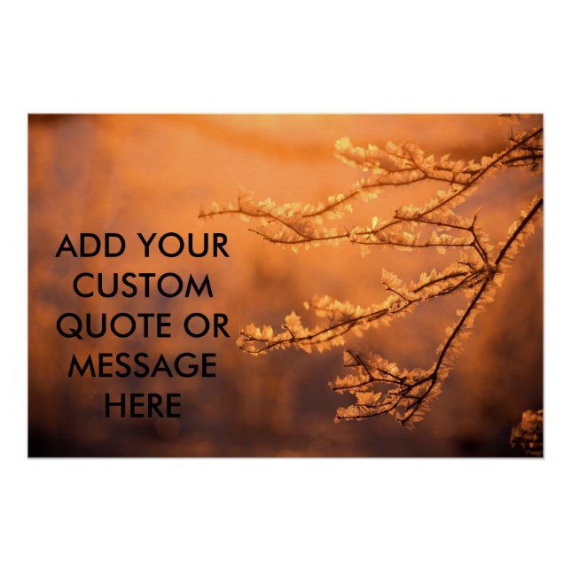Póster Customizable Quote Frost Flakes Morning Sunrise (Frente)