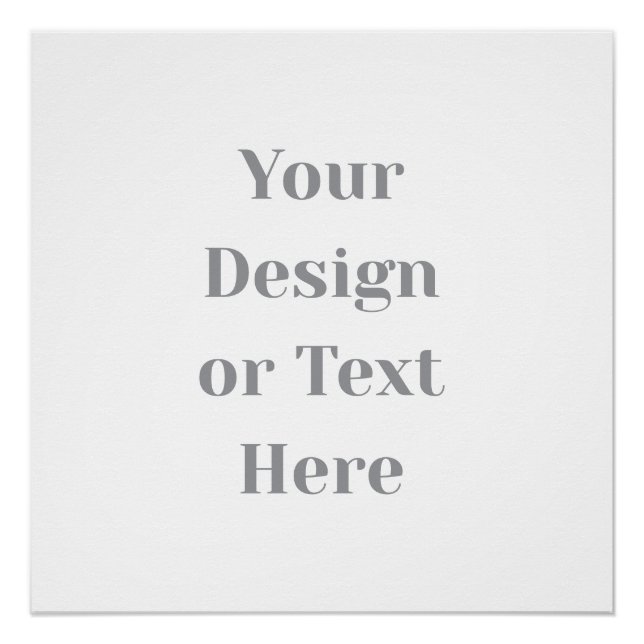 Póster Customizable Your Design or Text Here Personalized (Frente)