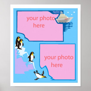 poster customizável da foto do pinguim de 14,95