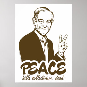 Poster customizável da paz de Ron Paul