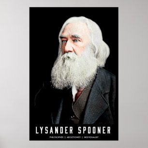 Poster customizável de Lysander Spooner Colorized
