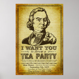 Poster customizável do evento do tea party de Sam