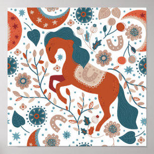 Poster Cuta de Cavalo Escandinavo