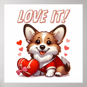 Poster Cute Amor de Corgi