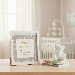 Póster Cute Baby Shower Books for Baby 