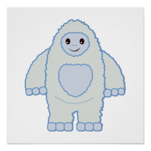Póster Cute Baby Yeti