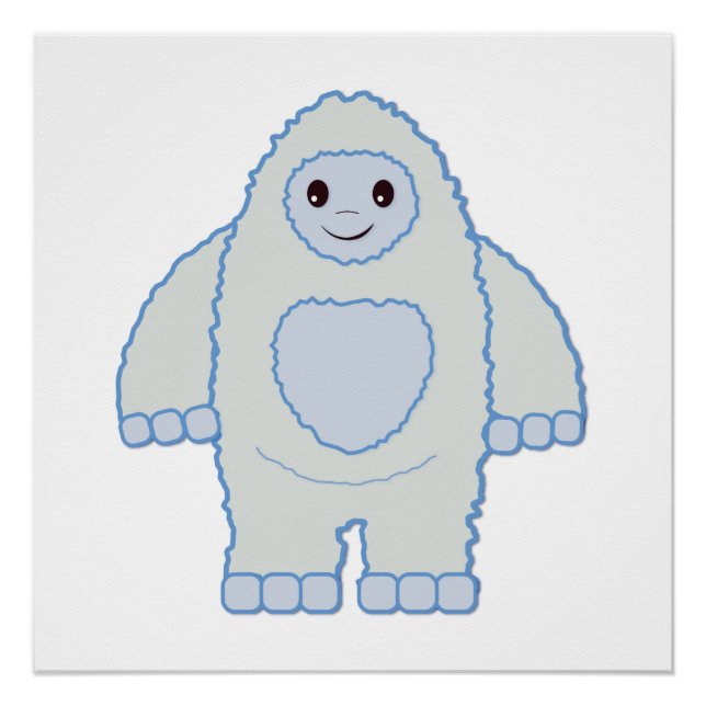 Póster Cute Baby Yeti (Frente)