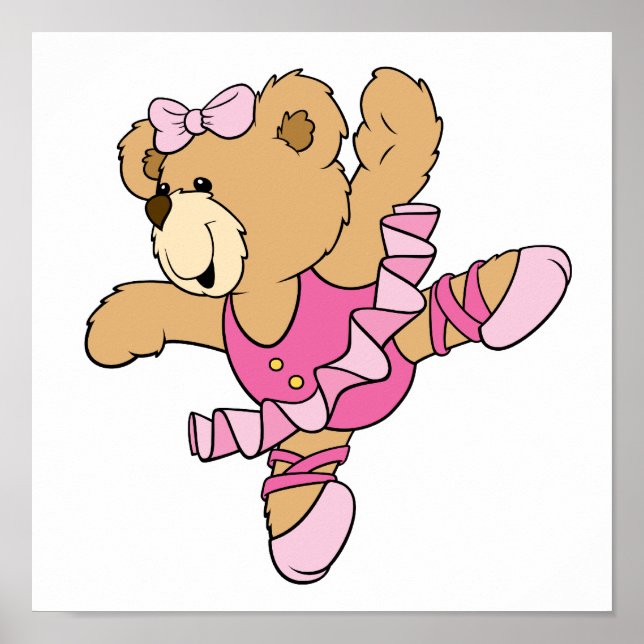 Poster Cute Ballerina Bear (Frente)