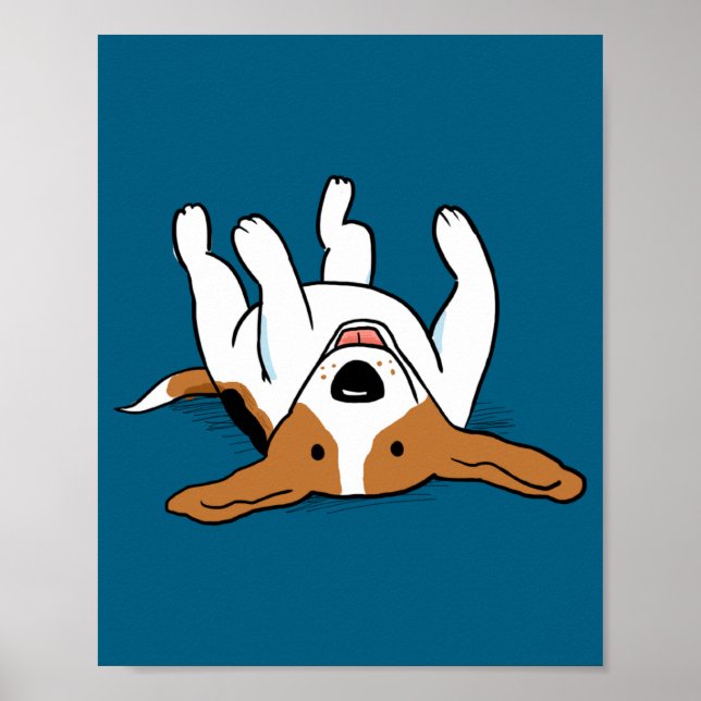 Poster Cute Beagle Cartoon Dog  (Frente)