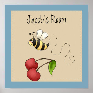 Póster Cute Bumble Bee Personalized