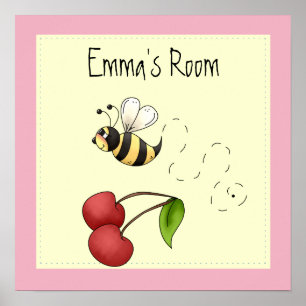Póster Cute Bumble Bee Personalized