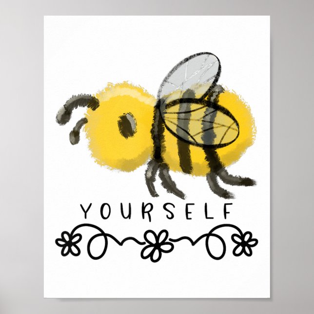 Poster Cute Bumblebee Bee Yourself  (Frente)