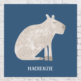 Poster Cute Capybara Personalizada