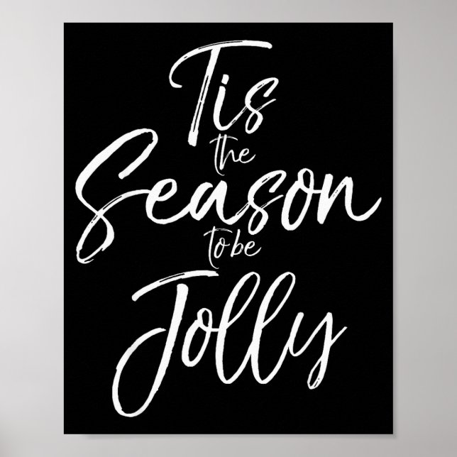 Poster Cute Christmas Music Carol Lyric Tis The Season To (Frente)
