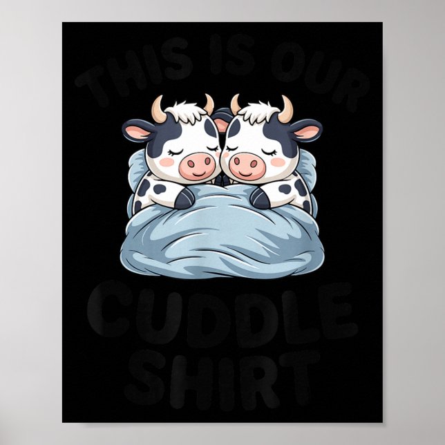 Poster Cute Cow Couple This Is Our Cuddle  (Frente)