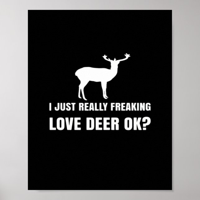 Poster Cute Deer Lover Trendy Modern Aesthetic  (Frente)