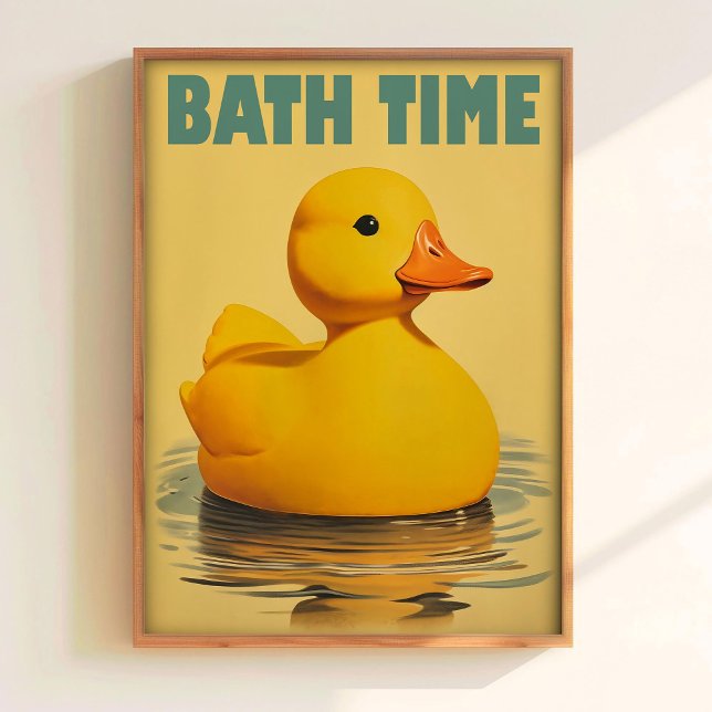 Poster Cute Duck Bath Time Print Yellow Rubber Duck Print (Criador carregado)