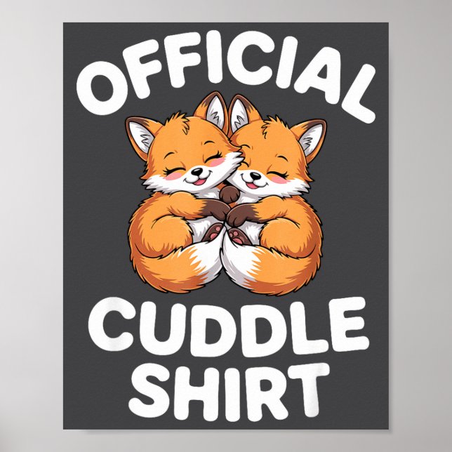 Poster Cute Fox Snuggle Couple This Is My Cuddle  (Frente)