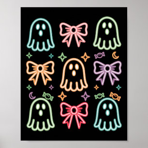 Poster Cute Ghost Spooky, Engraçado, Luz no Halloween N
